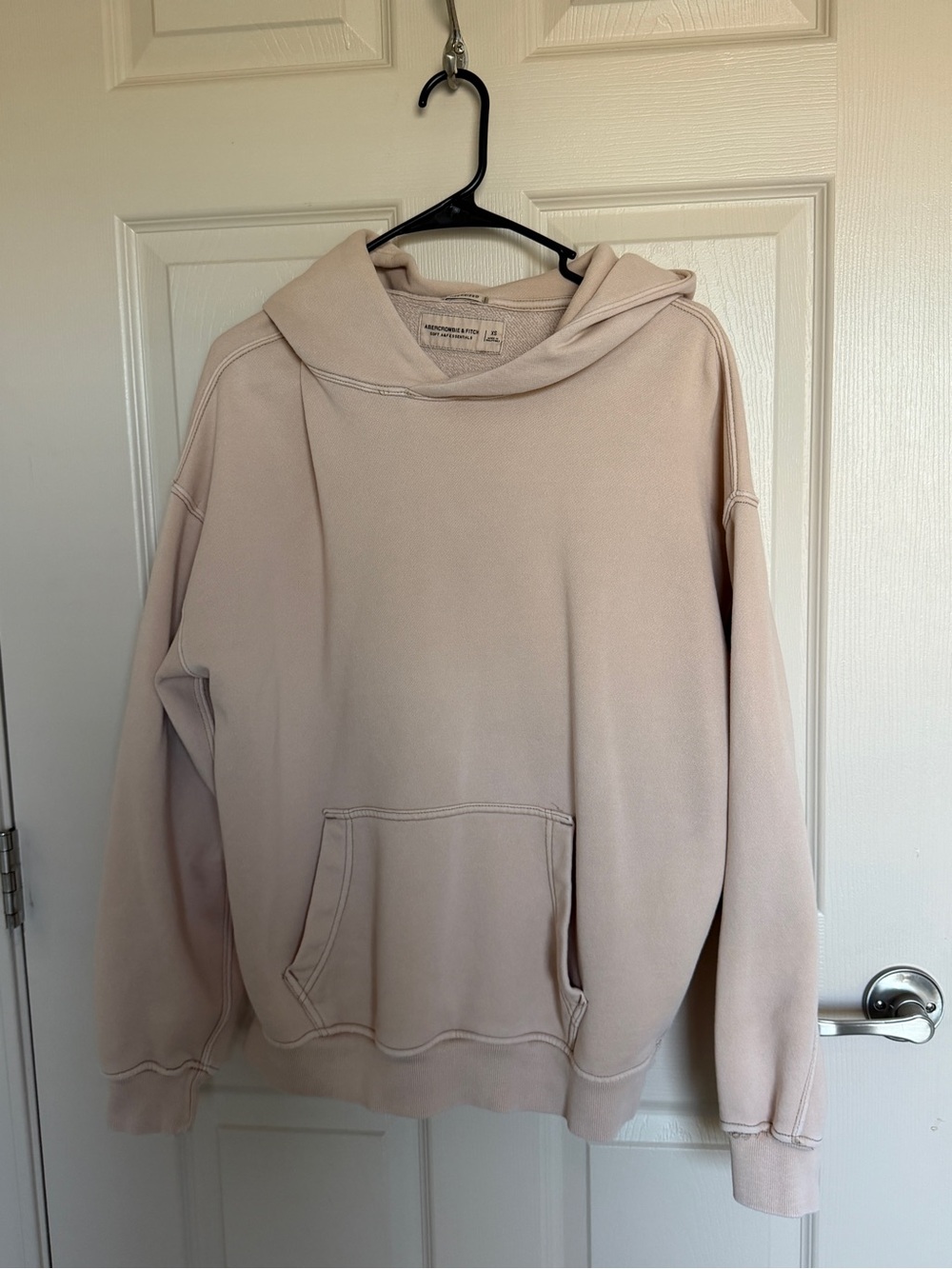 Abercrombie & Fitch Men's Crewneck Hoodie in Tan